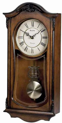 Reloj de pared Bulova C3542 Cranbrook nogal con campana Foto 1 de 4