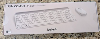 Logitech MK470 Slim Combo Wireless Keyboard and Mouse Quiet Keys Off White - Image 1 of 4