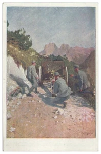 Y1470/ Kriegshilfsbüreo Nr. 504 Geschütz   WK1 AK - Bild 1 von 2