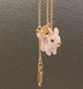 Vivienne Westwood Rabbit Necklace With Orb Gold Tone Includes Full Packaging B52 - Picture 1 of 10
