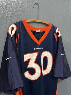 Camiseta de fútbol americano vintage Nike Team Denver Broncos NFL Terrell Davis XL azul  Foto 1 de 4
