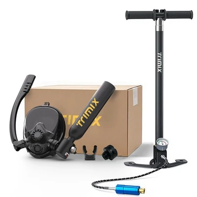 Trimix Mini 0.5L-10Min Scuba Diving Lung Tank Snorkeling Mask Hand Pump Cylinder - Image 1 of 4