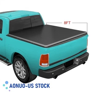 Soft Roll Up Tonneau Cover 8ft Long Bed Fits Dodge 2002-2018 Ram 1500 2500 3500 - Picture 1 of 7