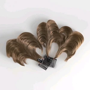 Short Wired Updo Messy Bun Volumizing Hair Extension Set Short Handmade Vegan - Picture 1 of 4