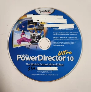 CyberLink PowerDirector 10 Ultra Video Editing Software CD (PC; 2011) #2260 - Picture 1 of 2