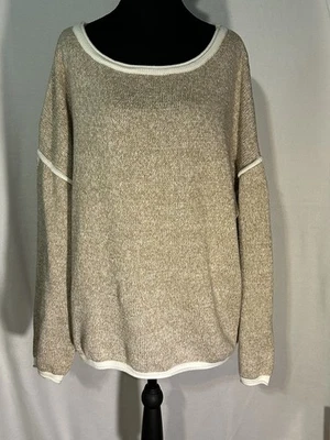 Women's Sweater Long Sleeve Knited Pullover  Size L Beige  Foto 1 de 3