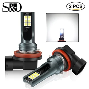 2Pcs 1400Lm Super Bright H11 LED Bulb Car Fog Light Driving DRL Lamp 6000K White - Picture 1 of 7