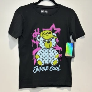 Seven Souls Boy Clothing Bear Graphic Tee Shirt Black Sz 14 / 16 MSRP $68 NWT - Picture 1 of 8
