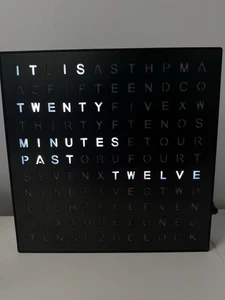 Sharper Image LED Word Clock Digital Desk Clock with USB Cable and Power Adapter - Picture 1 of 6