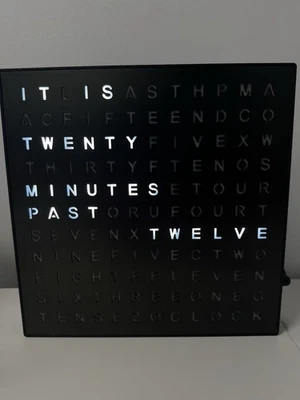 Sharper Image LED Word Clock Digital Desk Clock with USB Cable and Power Adapter - Image 1 of 4