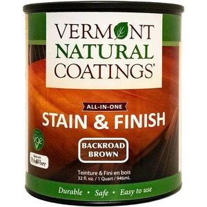 Vermont Natural Coatings PolyWhey Stain & Finish Backroad Brown qt - Picture 1 of 1
