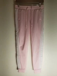 Justice Active Girls Pink Striped Jogging Pants Size 14/16 - Picture 1 of 12