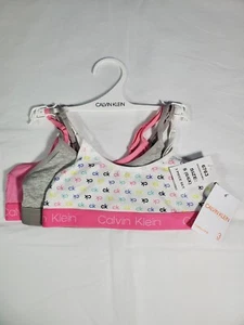 New CALVIN KLEIN Girls Bralette Bra SMALL (6/6X)  Three (3) Pack Underwear - Picture 1 of 2