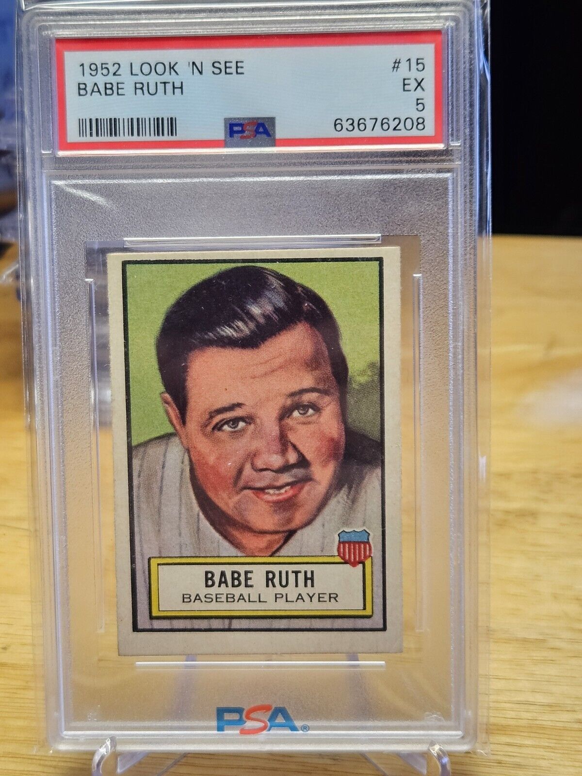 1952 Topps Look 'N See #15 Babe Ruth New York Yankees HOF PSA 5 EX