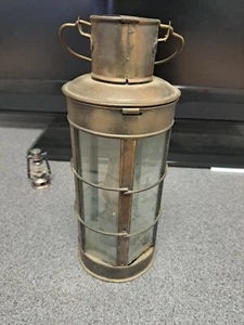 Vintage Metal Navigation Sea Lantern Kerosene Maritime Lantern - Picture 1 of 5