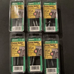 Power Fasteners Zamac Nailin Drive Pin Anchor 1/4"x2" #9406 qty 6 boxes - Picture 1 of 5