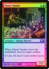 Manic Vandal FOIL Magic 2012 / M12 NM Red Common MAGIC GATHERING CARD ABUGames