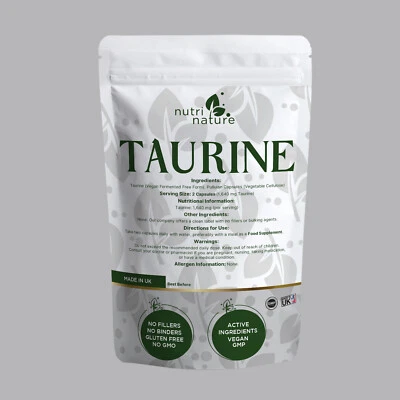 NUTRI NATURE Taurine Capsules - High Quality Amino Acid Supplement