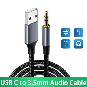 USB A to 3.5 Jack Headphone Male to Male USB to 3.5mm Audio Cable Aux Line - Picture 1 of 9