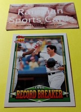 1991 Topps Baseball # 3 Carlton Fisk Chicago White Sox Record Breaker