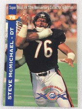 NFL 1995 Chicago Bears 10th Anniversary Super Bowl Card-Steve McMichael