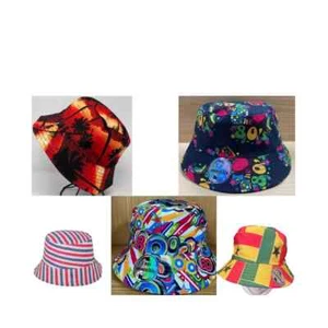 Adult Unisex Bucket Hat Cotton Fisherman Sun Cap Summer Beach Fishing Festival - Picture 1 of 6