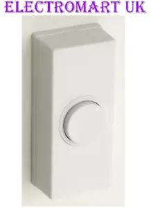 DOOR BELL CHIME BELL PUSH PRESS BUTTON WHITE - Picture 1 of 1