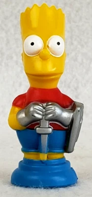 The Simpsons 3D 国际象棋 Bart Pawn 替换件蓝色底座/红色衬衫 1992 — 第 1/4 张图片