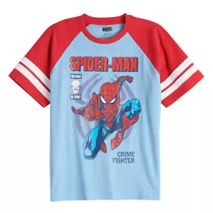 Marvel ☆ Camiseta Raglan Cubierta Swing para Niños Spiderman ☆ Tallas S(8)-XL (18) - Imagen 1 de 2