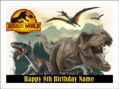 Съедобные макароны для тортов с динозаврами — глазурь — макароны для тортов с динозаврами юрского периода — 3 размера - Изображение 1 из 4