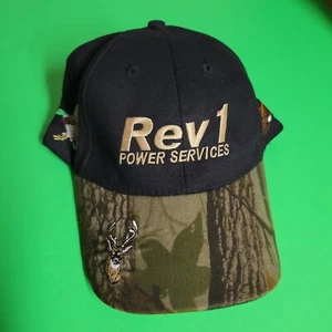 New REV 1 Power Services Advertising CAMO Hat Embroidered Snapback Ball Cap - Picture 1 of 5