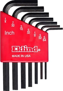 EKLIND 10107 Hex-L Key allen wrench - 7pc set SAE Inch Sizes 5/64-1/4 Short s... - Picture 1 of 4