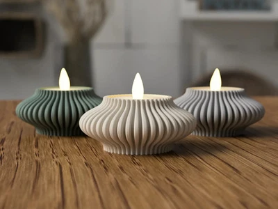 3D Printed Led Tealight Candle Holder - Modern Candle Holder - Home Decor - Image 1 of 4