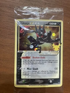 Carta Promo Celebrazioni 25° Anniversario Greninja Gold Star SWSH144 Nuova con etichette! - Foto 1 di 5