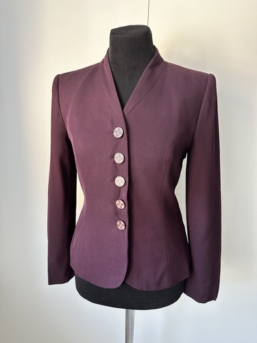 Giacca donna classica Givenchy lana bordeaux logo bottoni