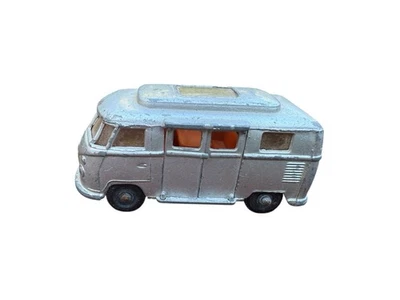 Cámper vintage Lesney Matchbox Volkswagen VW BUS Nº34 plateado 1:64 Foto 1 de 4