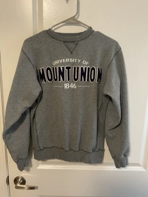 Par de sudaderas con capucha para mujer Mount Union Raiders pequeñas grises Foto 1 de 4