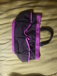 Cynthia Rowley Cartera Redken Pequeño Bolso de Mano Lona Marrón Rosa Algodón - Imagen 1 de 6