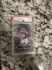 Justin Jefferson 2021 Panini Select Zebra Prizm Die-Cut Concourse #23 SSP PSA 10