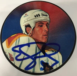 Ed Jovanovski Signed Florida Panthers Portrait Hockey Puck - Picture 1 of 2