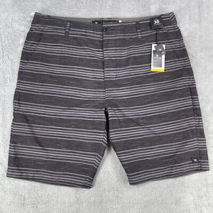 Rip Curl Boardwalks Boardshort Men's 38 Gray Striped Slash Hybrid Swim Trunk - Picture 1 of 14