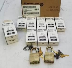 Lot of 10 Master Lock 5340-01-408-8452 PadLock Set w/ 2 keys each - Picture 1 of 10