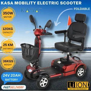 KASA Electric Mobility Scooter Portable Elderly Aid Folding Mheelchair Motorised - Picture 1 of 23