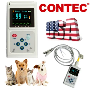 Oxímetro de pulso veterinario portátil SPO2 PR monitor sonda de lengua veterinaria + software EE. UU. - Imagen 1 de 11