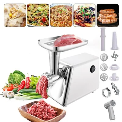 2800W Elektro Fleischwolf Edelstahl Wurstfüller Zerkleinerer Gerät &Wurstaufsatz - Bild 1 von 4