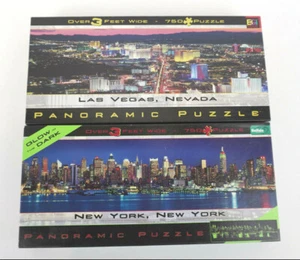Buffalo Games 750 Piece Puzzles of New York and Las Vegas 3 Foot Wide Panoramic - Picture 1 of 9
