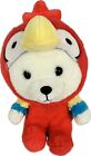 Kellytoy Polar Bear in Red Parrot Costume 10" Plush Stuffed Animal toy