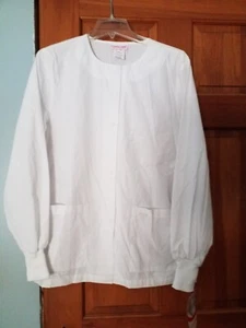 Cherokee Medical Lab Coat Size XS White Lapel Button Up Long Sleeve - Picture 1 of 6