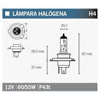 11647 - Lampe, Lumière Ampoule Osram 64193 H4 Compatible Avec Vespa Vespa Gts 20