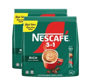 NESCAFE 3 in 1 RICH Blend & Brew Instant Coffee 25 sticks (4-pack) - Picture 1 of 3